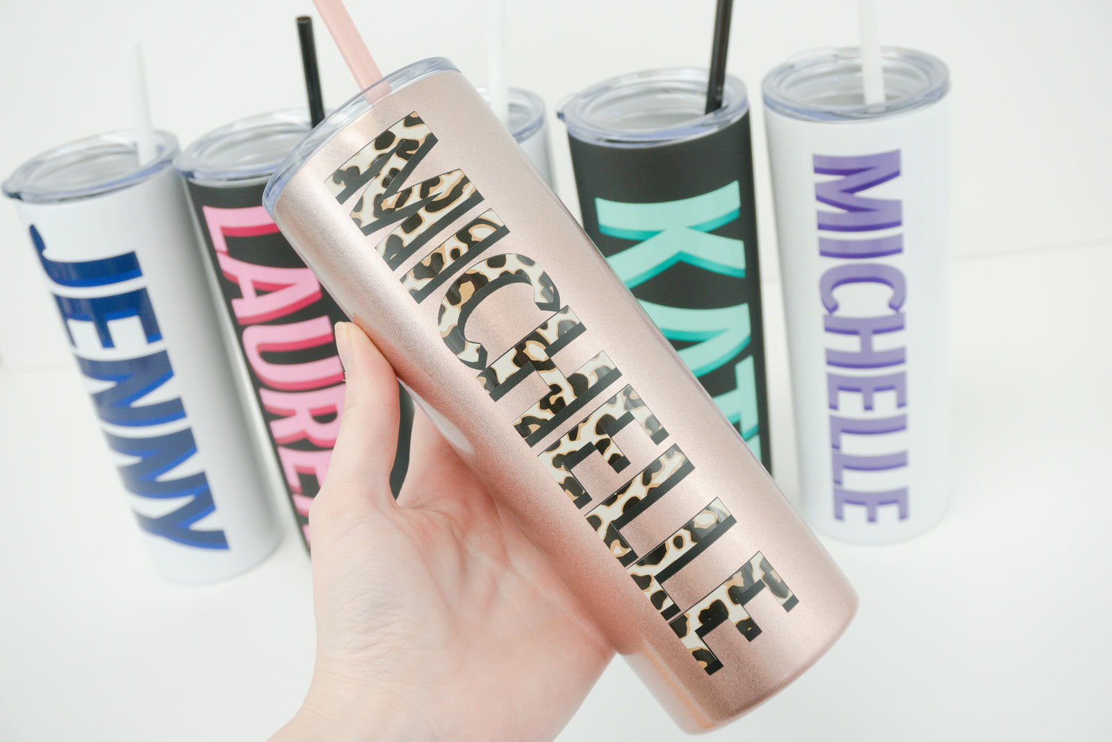 New and Trendy Custom Leopard Print Tumblers