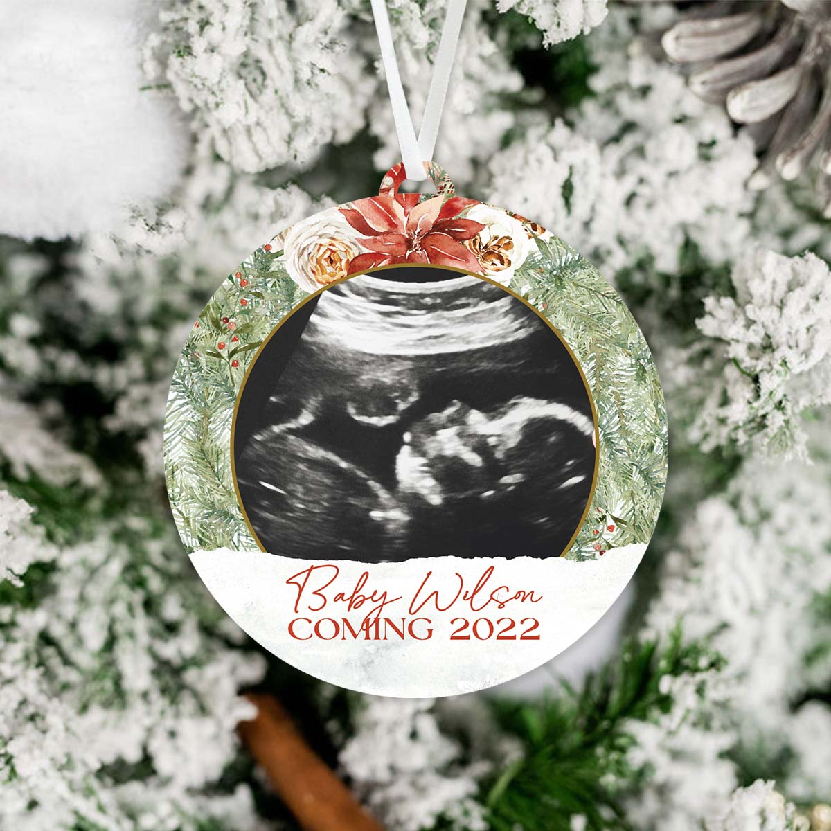 Baby Coming 2026 Ultrasound Ornament