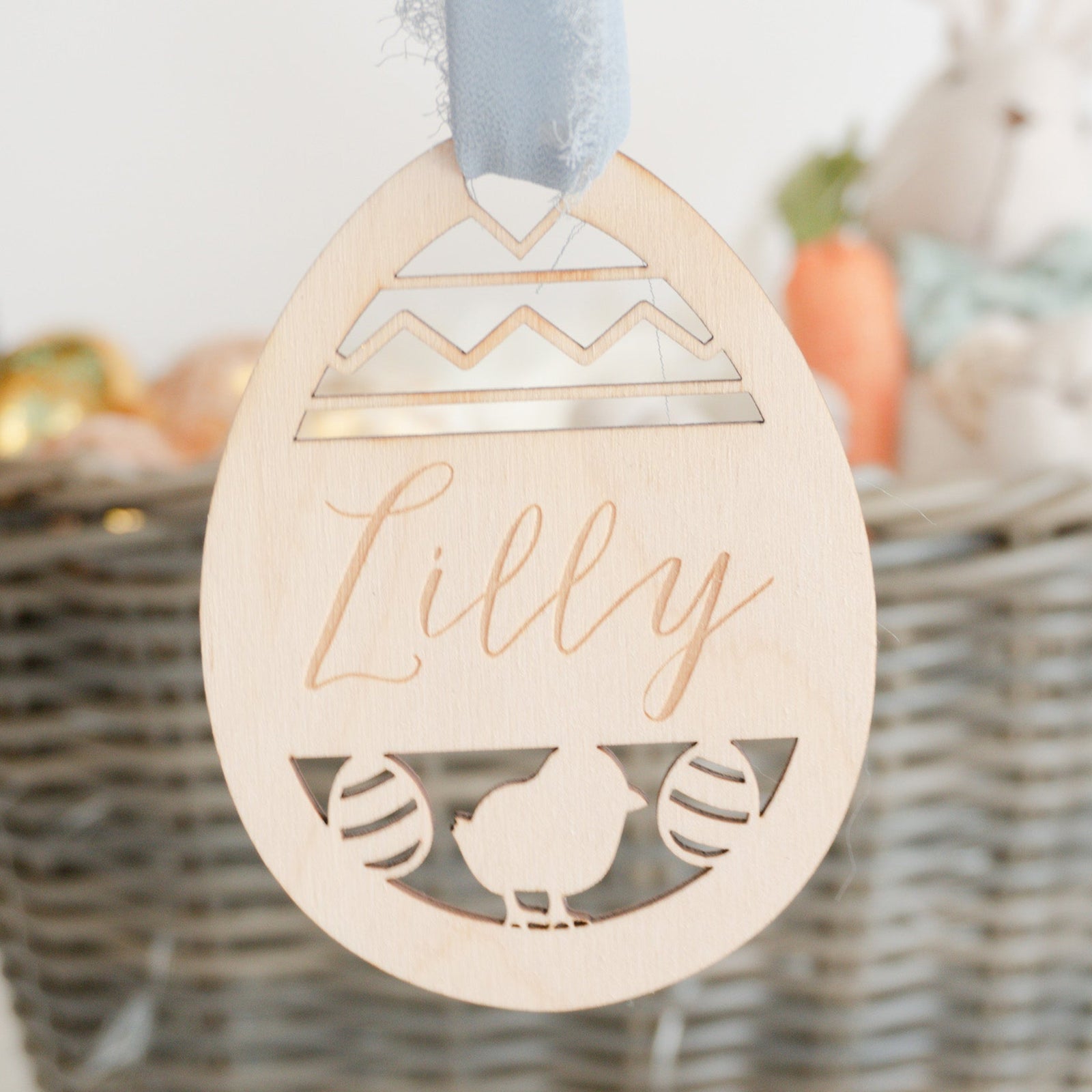 Easter Basket Tag - Egg with Chick