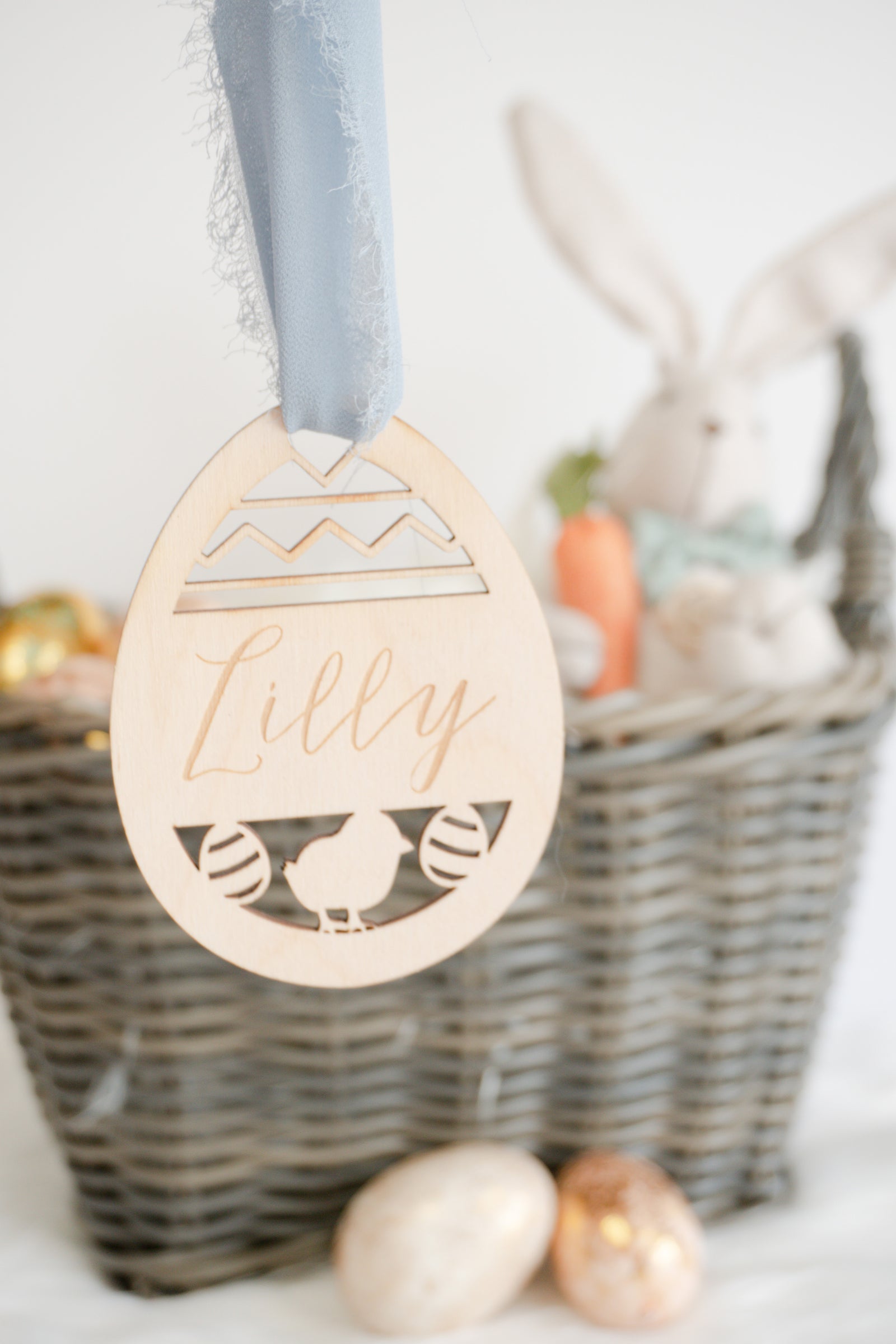Easter Basket Tag - Egg with Chick
