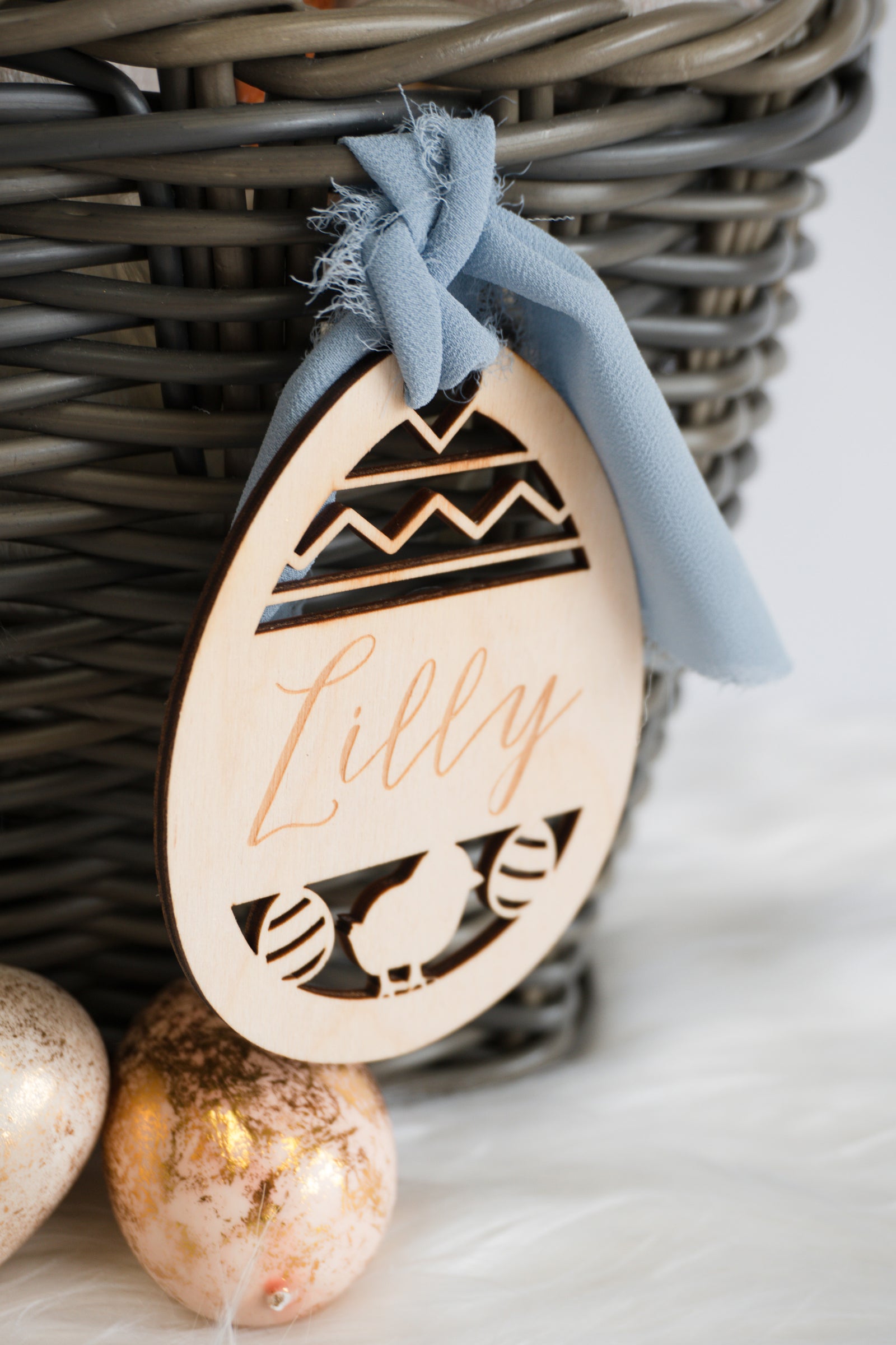 Easter Basket Tag - Egg with Chick