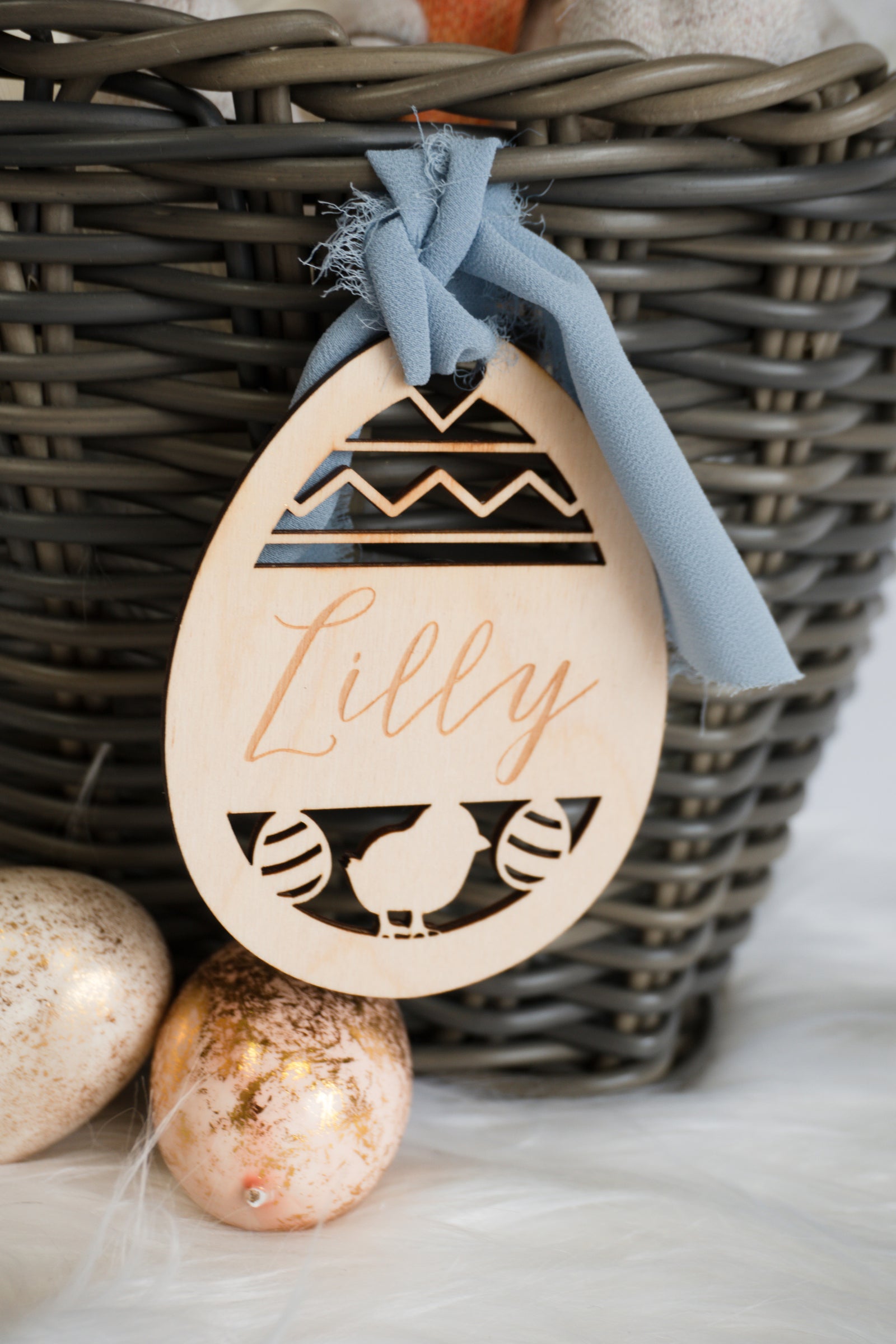 Easter Basket Tag - Egg with Chick