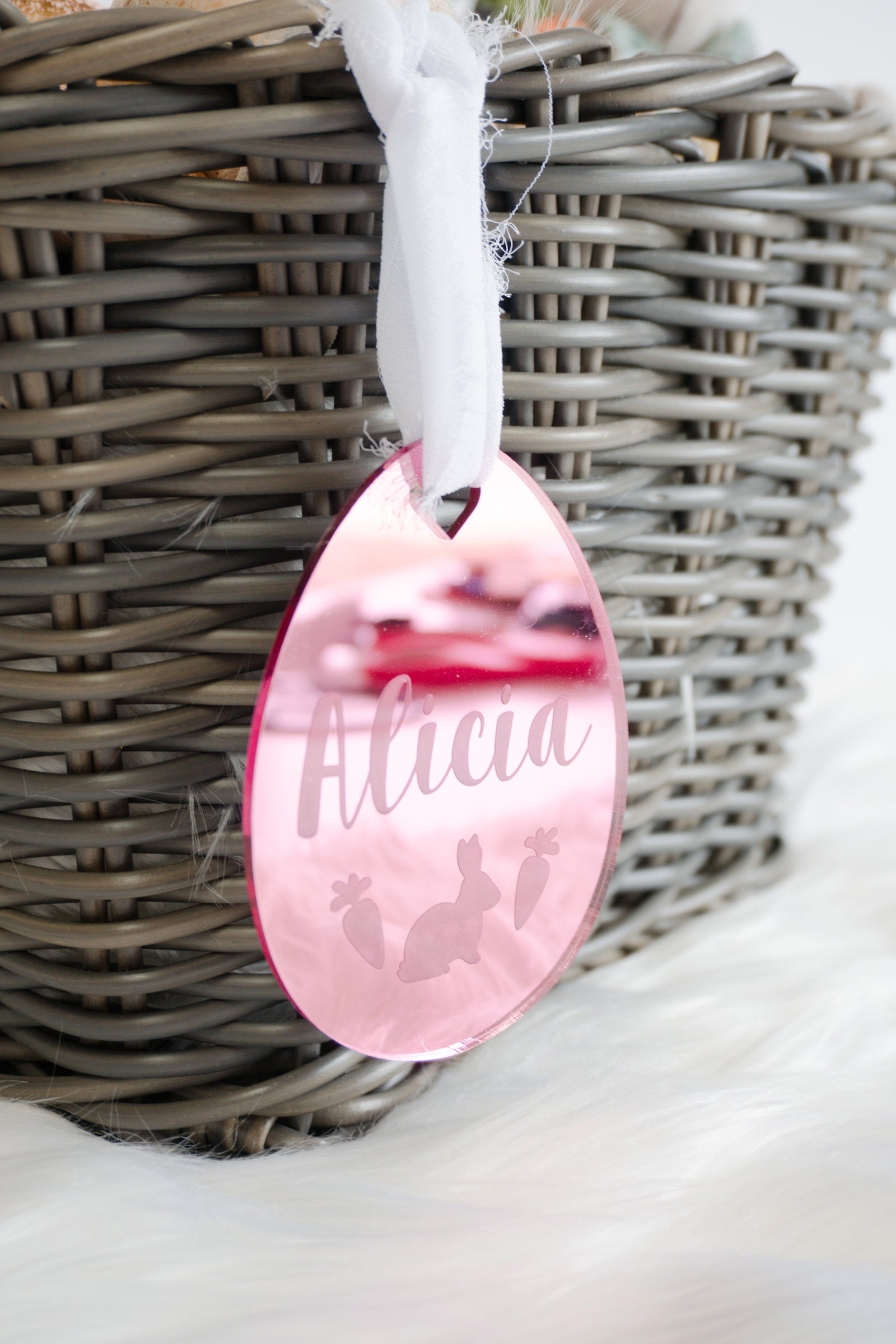 Easter Basket Tag - Engraved Egg