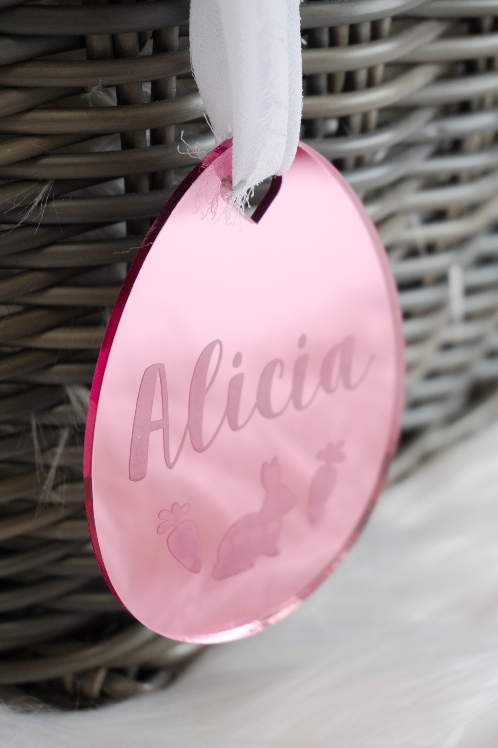 Easter Basket Tag - Engraved Egg