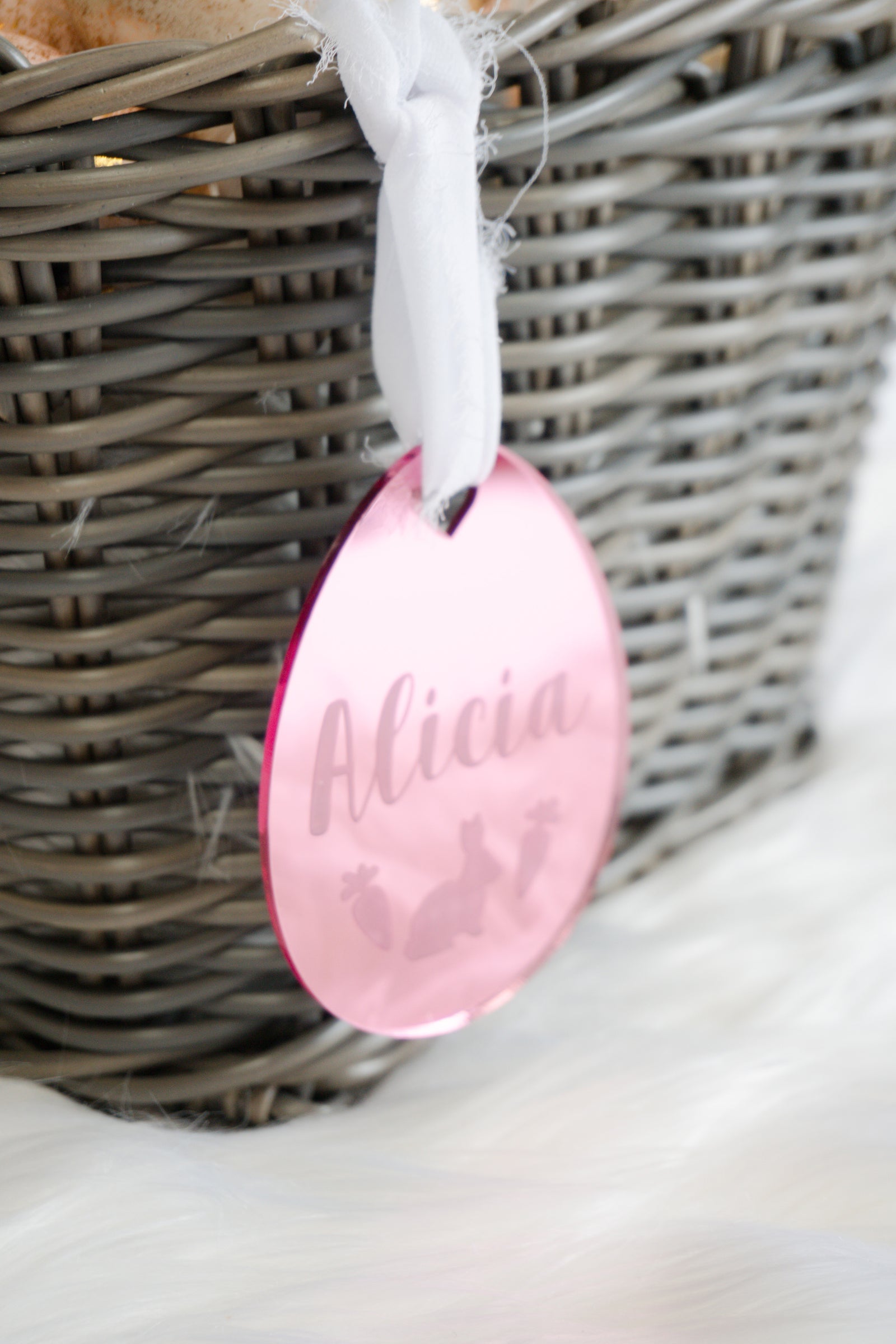 Easter Basket Tag - Engraved Egg