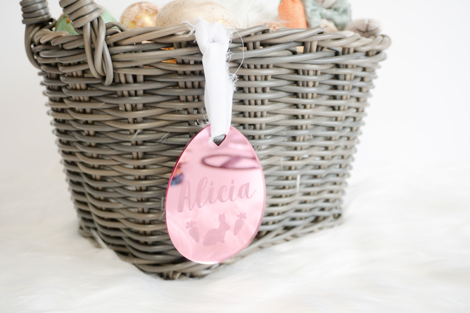 Easter Basket Tag - Engraved Egg
