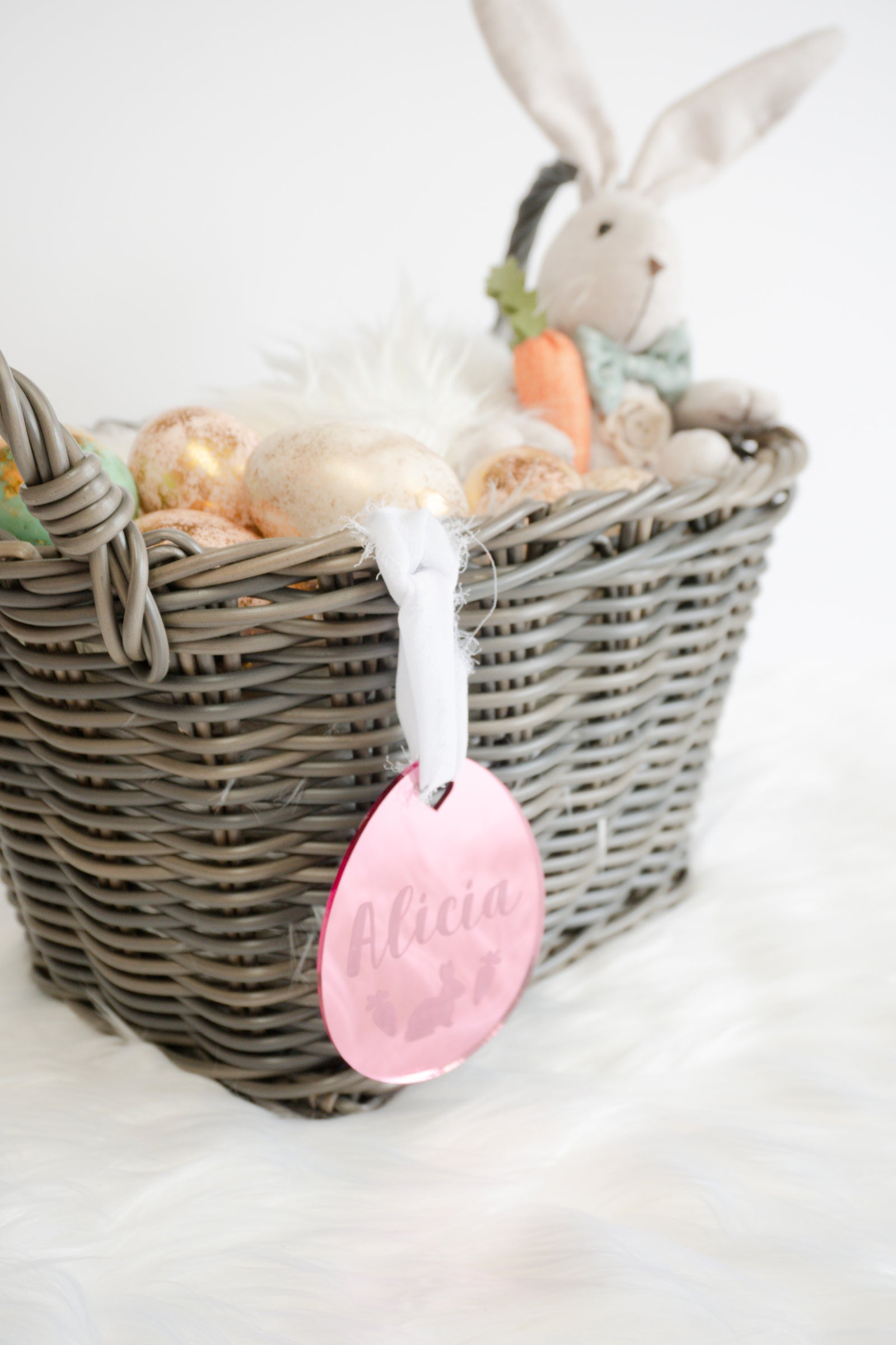 Easter Basket Tag - Engraved Egg