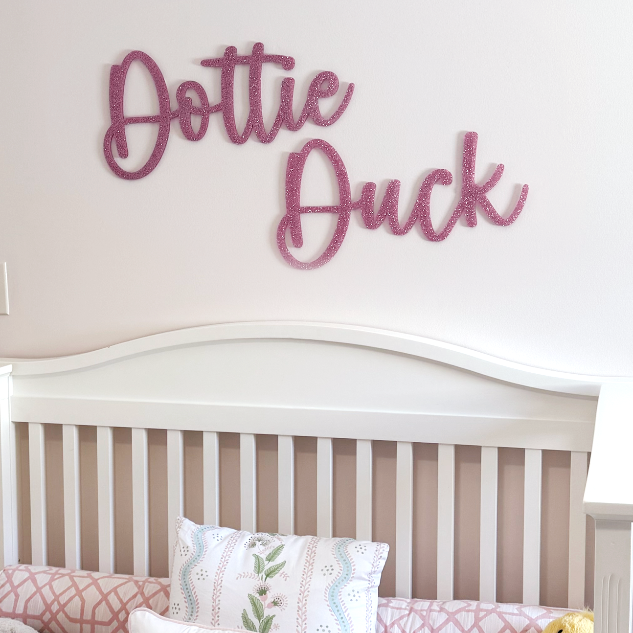 Pink Nursery Name Sign