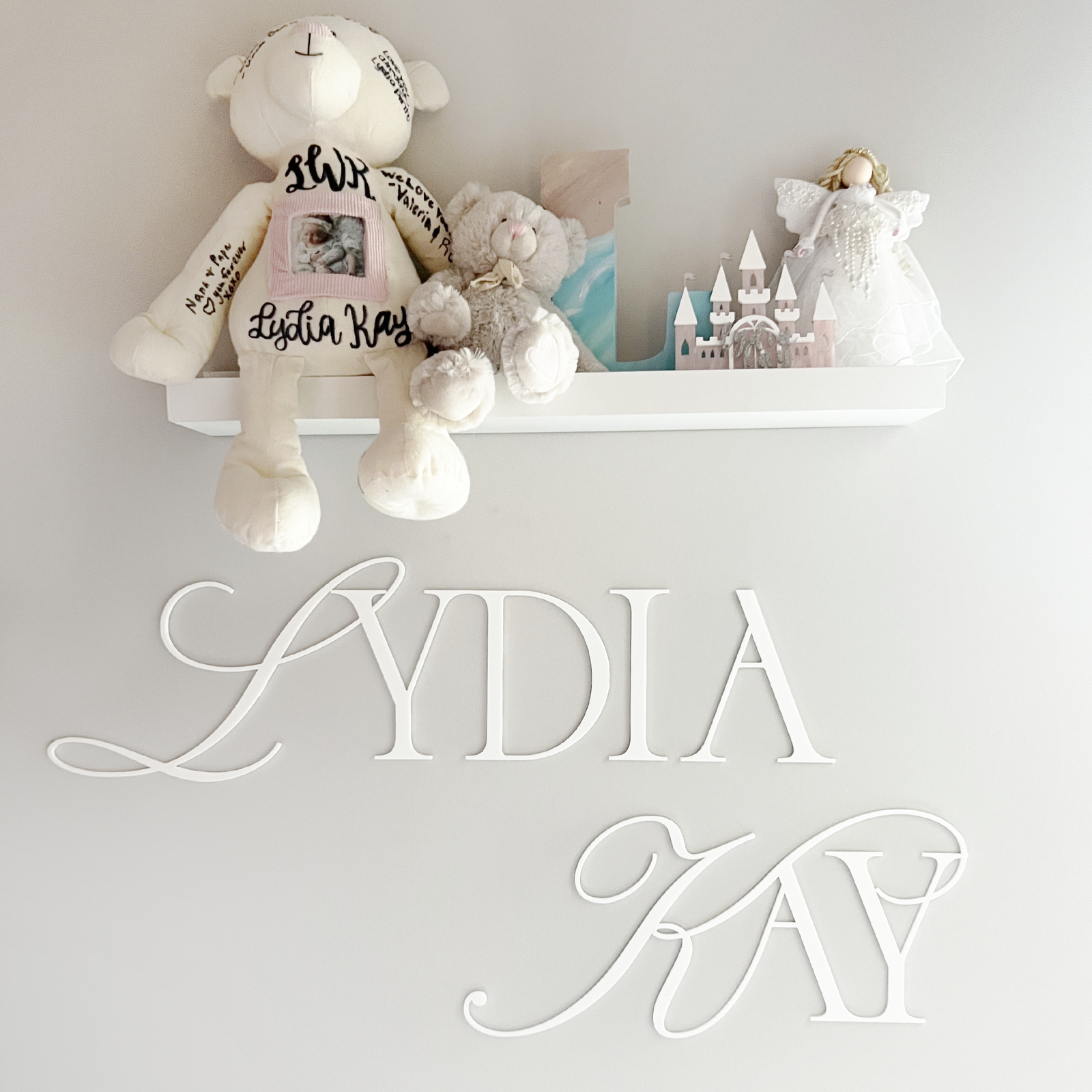 White Nursery Name Sign