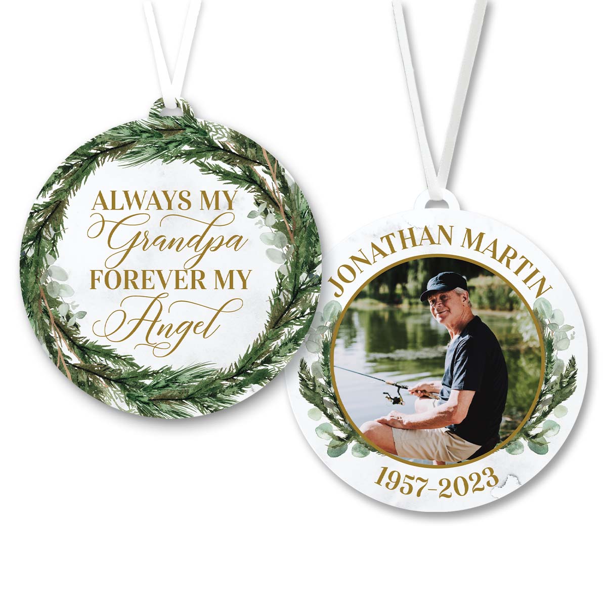 Always My Grandpa Forever My Angel Memorial Ornament