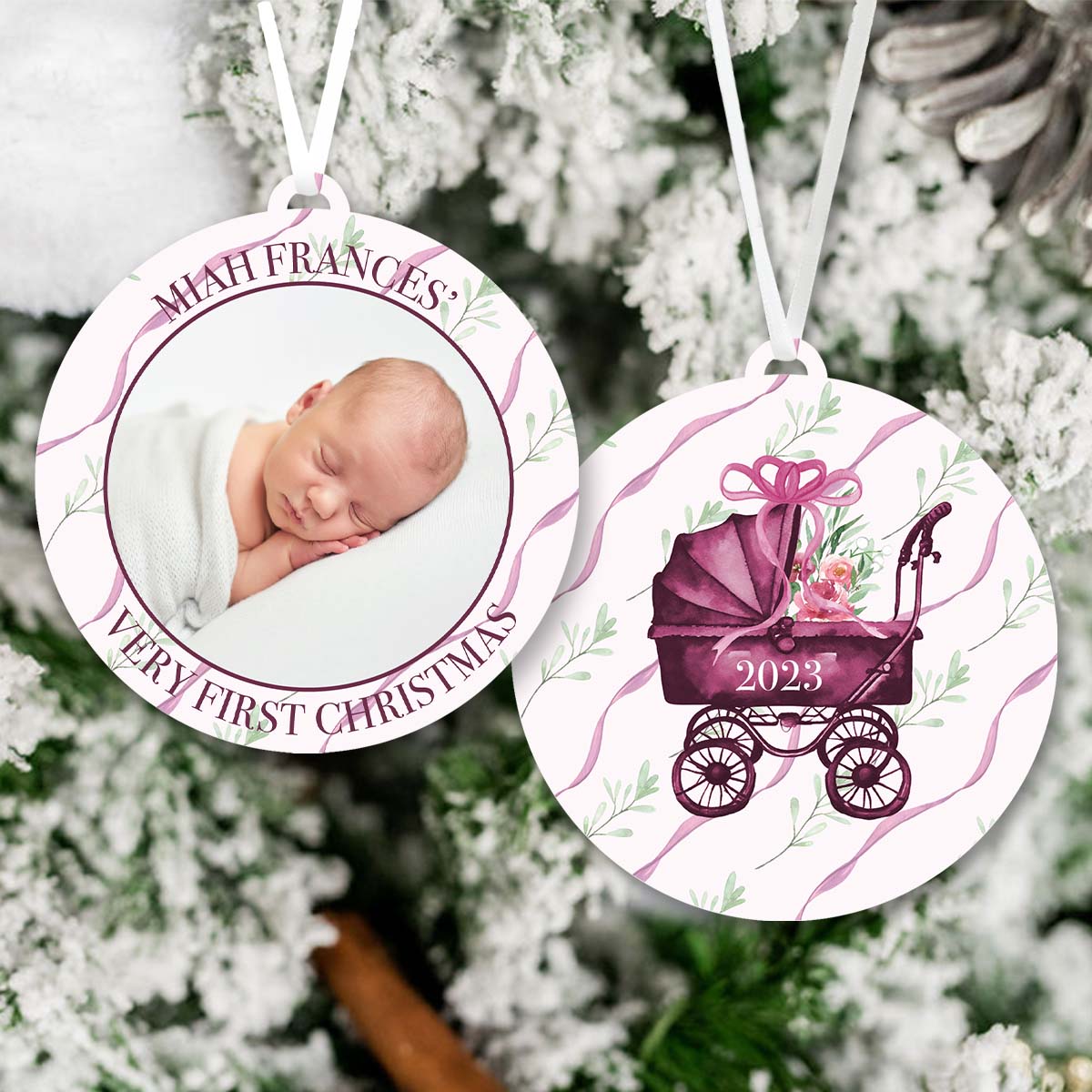 Baby Girl's First Christmas Ornament