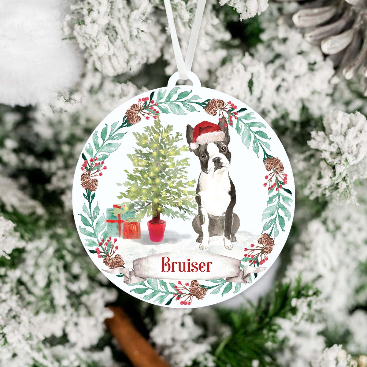 Boston Terrier Ornament