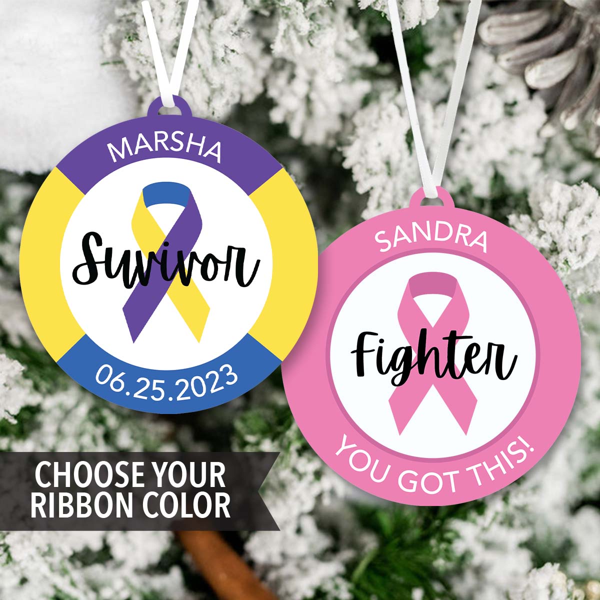 Cancer Ribbon Ornament