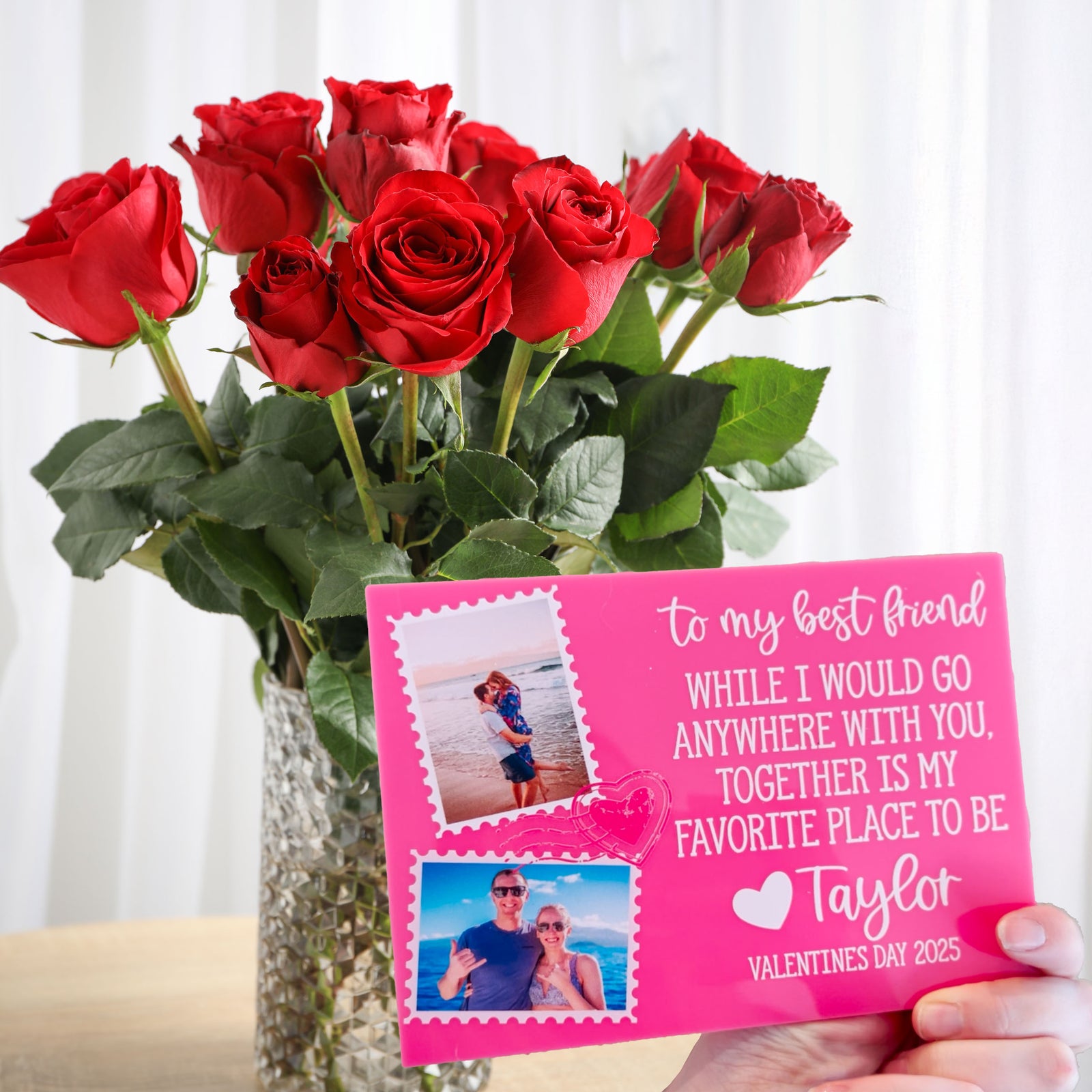 Valentine's Day Card - Acrylic Postcard