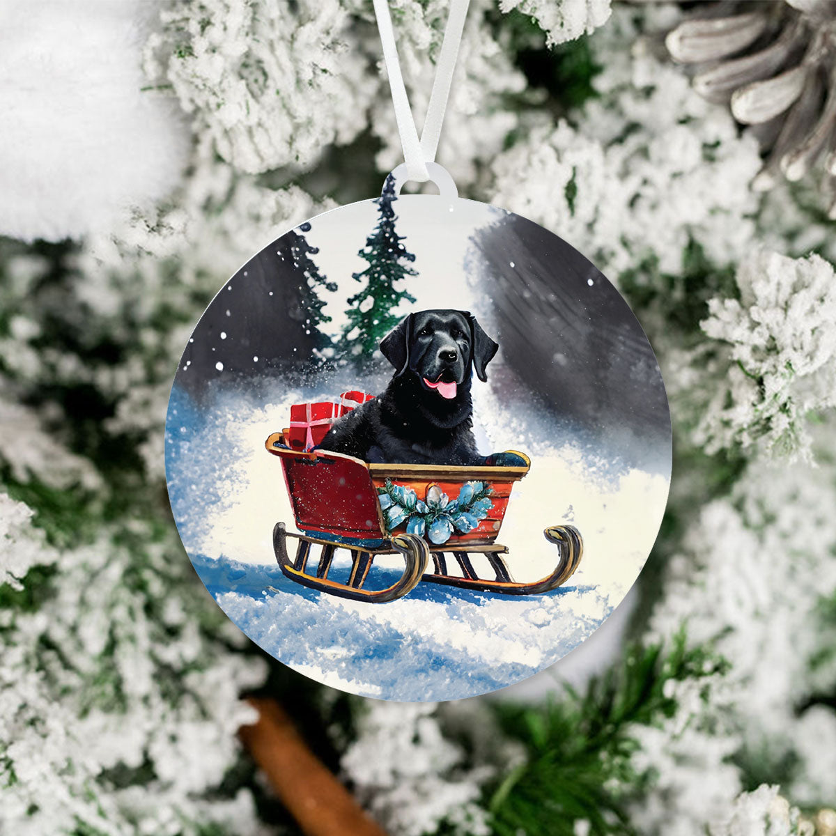 Black Labrador Ornament