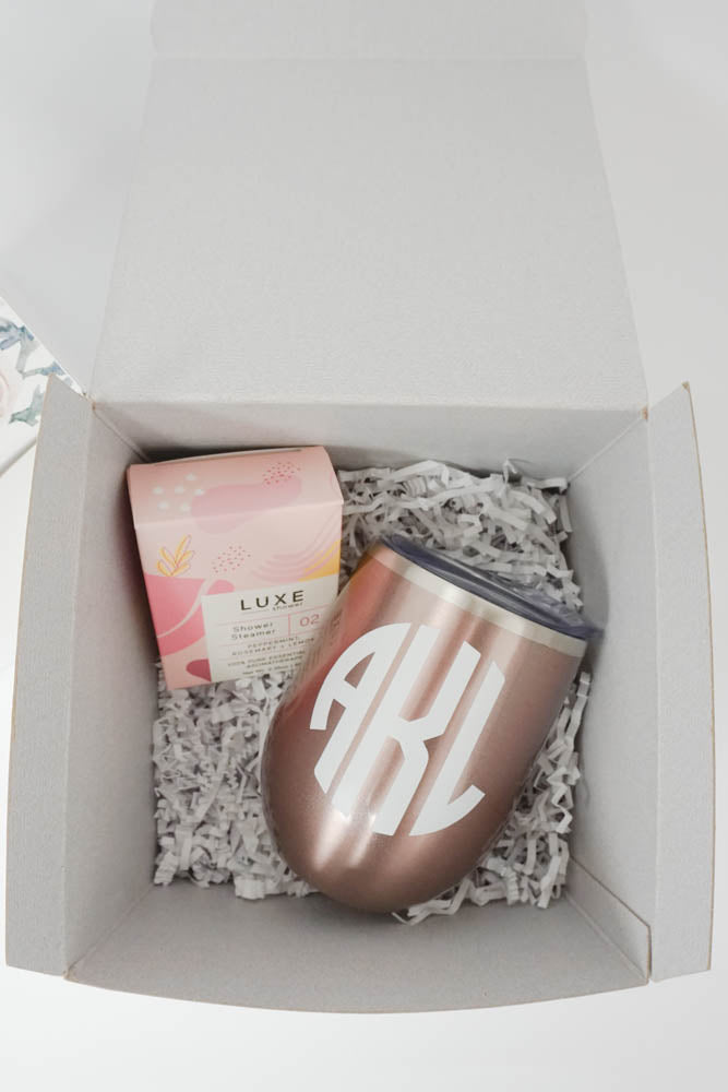 Happy Birthday White Floral Gift Box