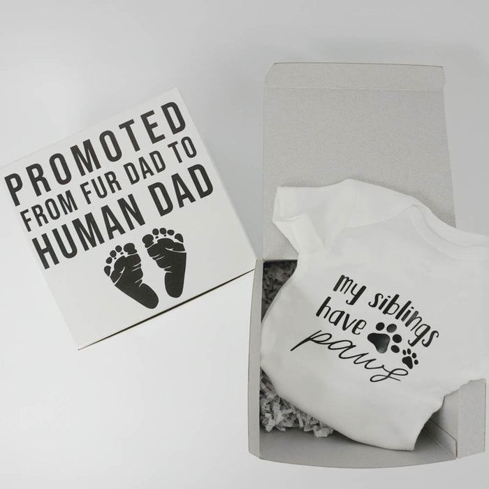 Promoted from Fur Dad to Human Dad Gift Box