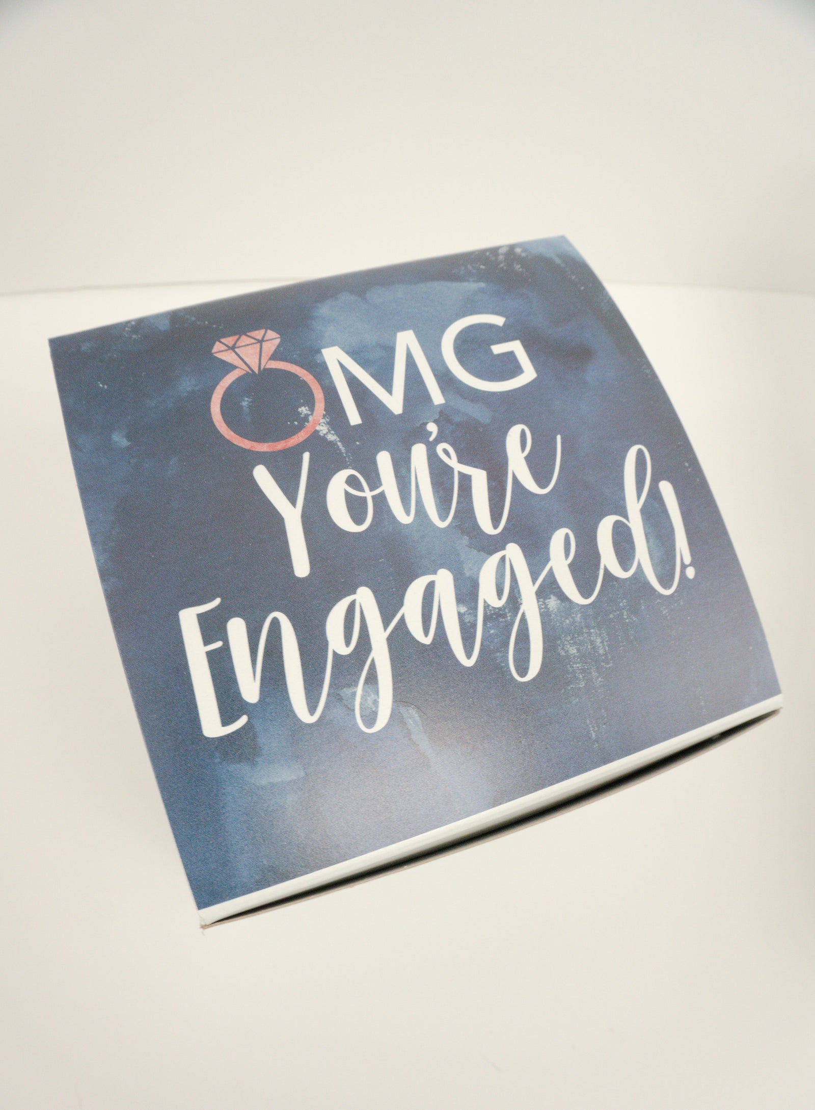 OMG You're Engaged Navy Engagement Gift Box