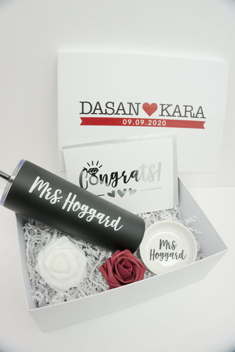 Congrats Engagement Gift Box with Ring Dish