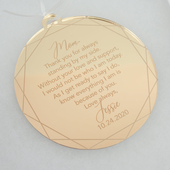 As I Get Ready to Say I Do, Know Everything I am is Because of You Engraved Ornament