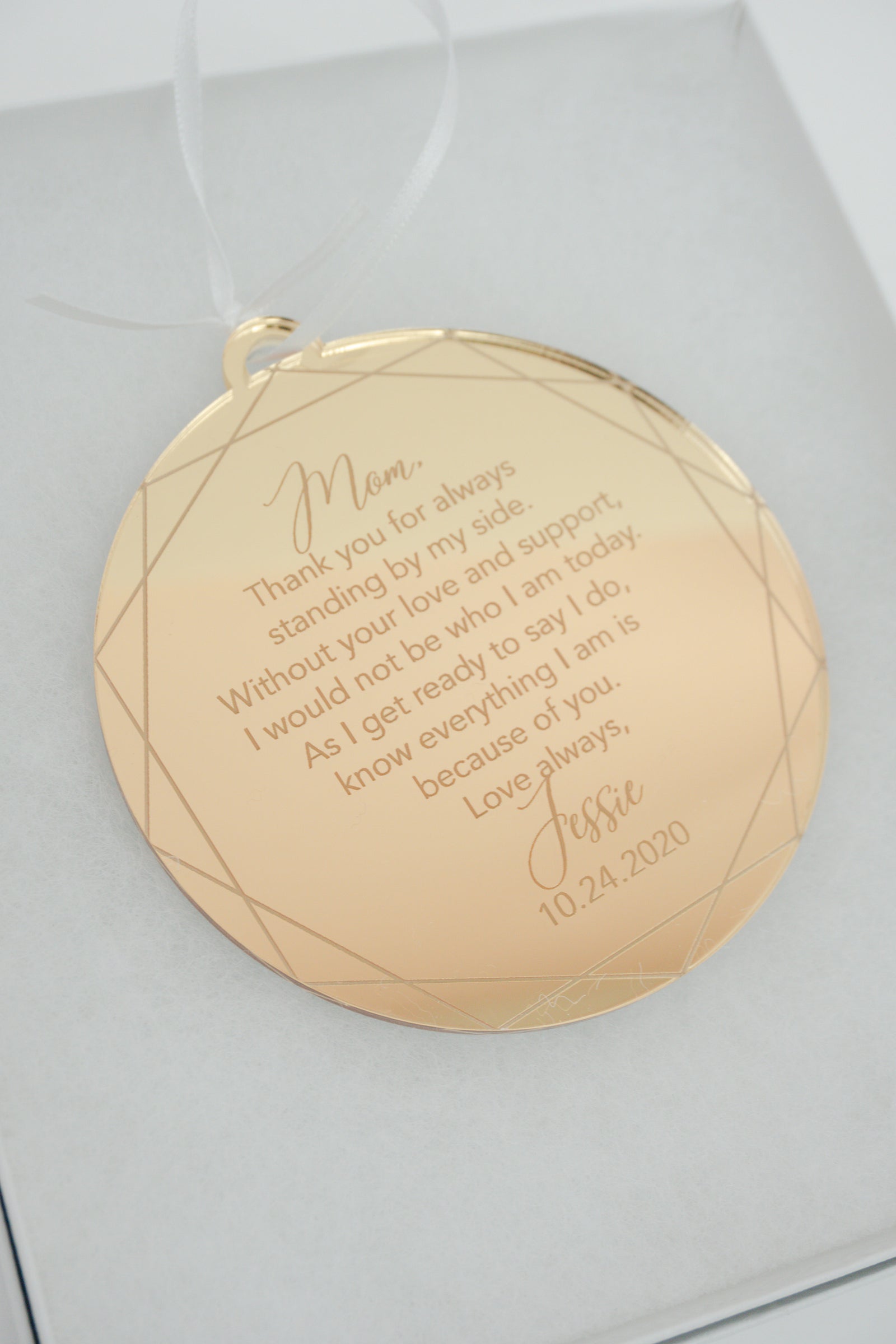 As I Get Ready to Say I Do, Know Everything I am is Because of You Engraved Ornament