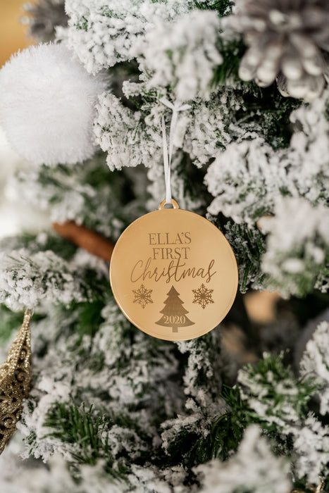 Baby's First Christmas Personalized Engraved Christmas Ornament