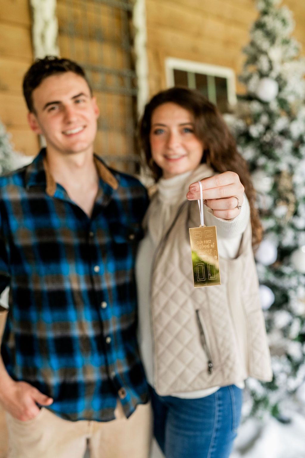 First Christmas at Our New Home Personalized Engraved Christmas Ornament