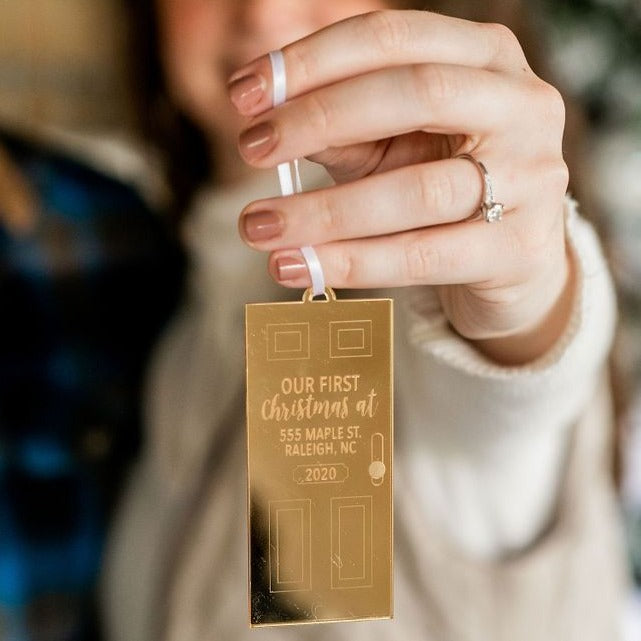 First Christmas at Our New Home Personalized Engraved Christmas Ornament