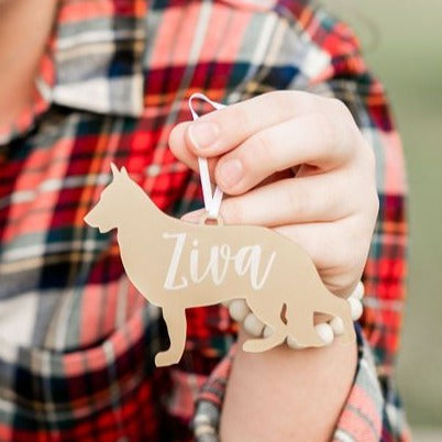 Personalized Dog Breed Engraved Christmas Ornament