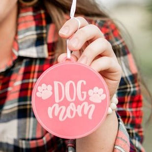 Dog Mom Engraved Christmas Ornament