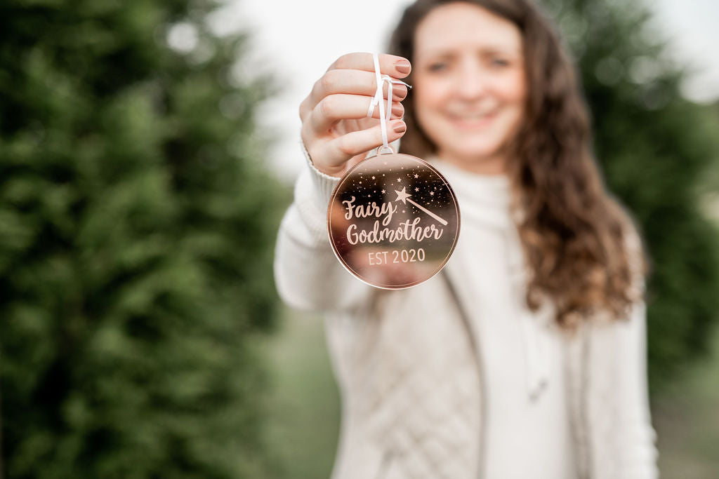 Fairy Godmother EST Engraved Christmas Ornament