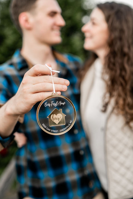 Our First Home Personalized Engraved Christmas Ornament