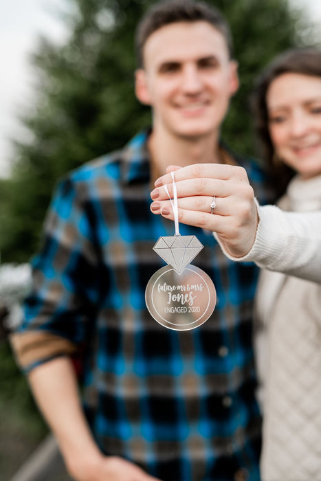 Future Mr and Mrs Personalized Engraved Christmas Ornament