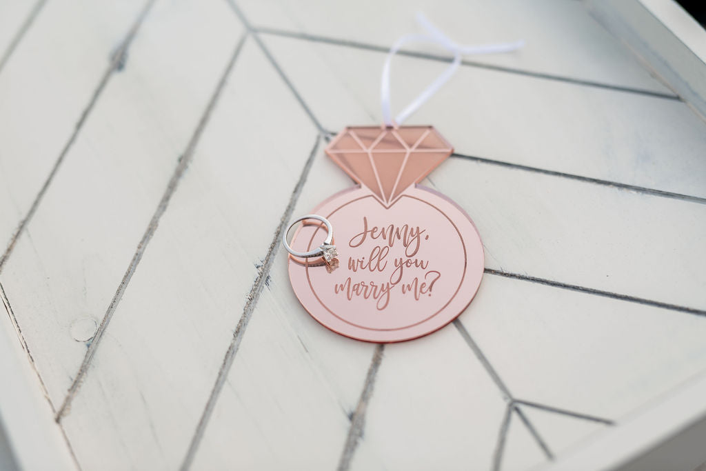 Personalized Will You Marry Me Engraved Christmas Ornament
