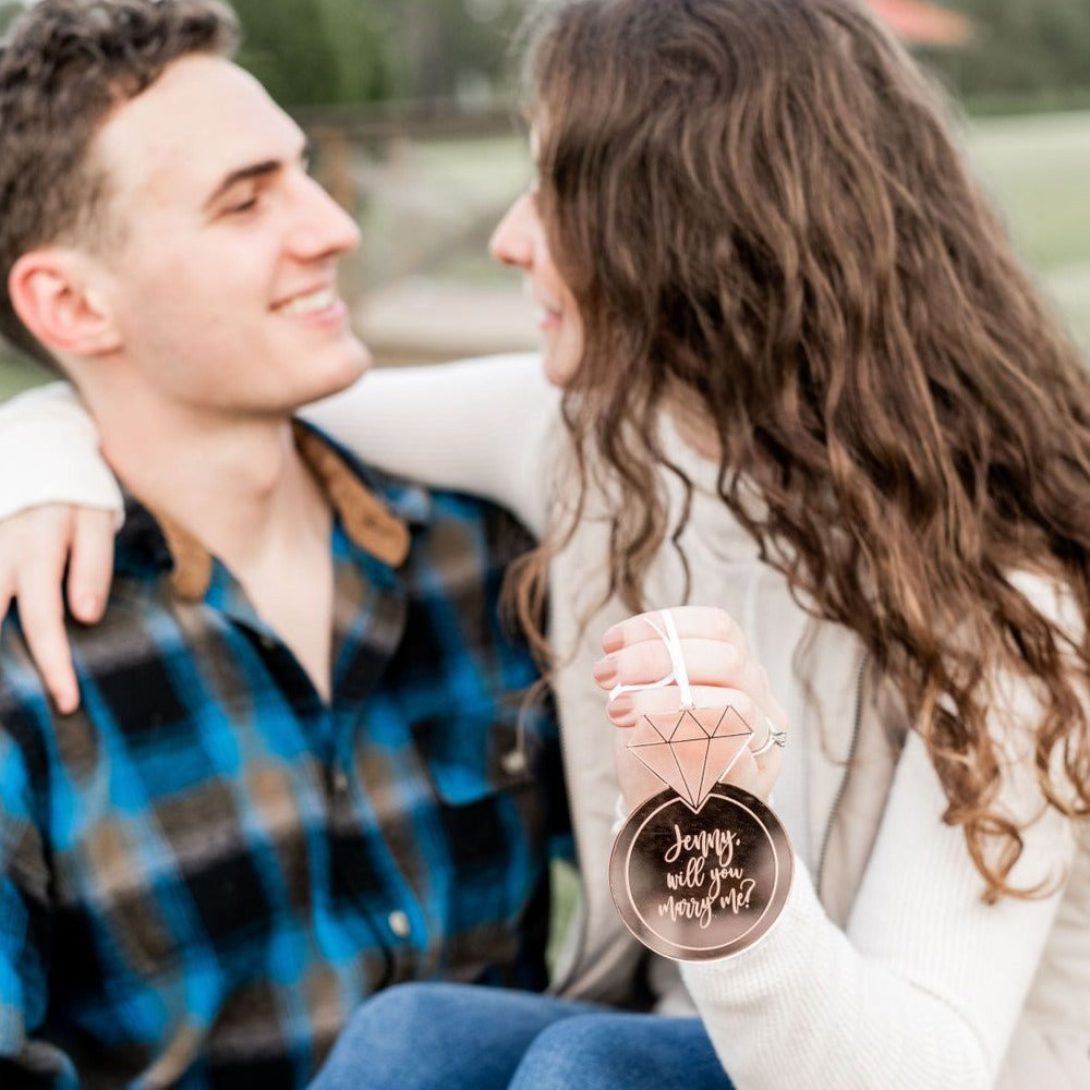 Personalized Will You Marry Me Engraved Christmas Ornament