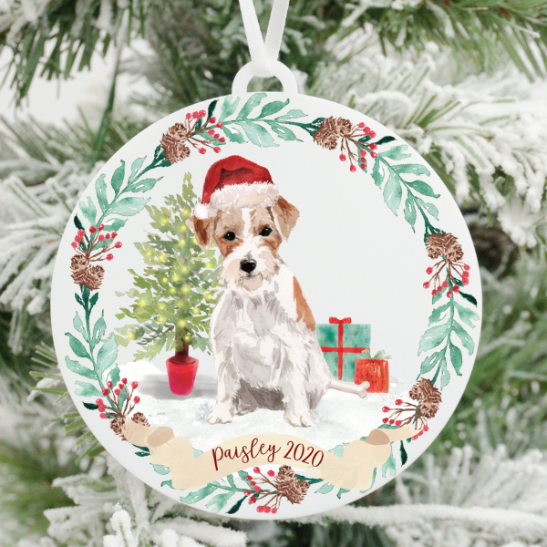 Jack Russell Christmas Ornament