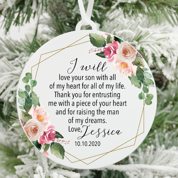 I Will Love Your Son With All of My Heart Mother in Law Christmas Ornament