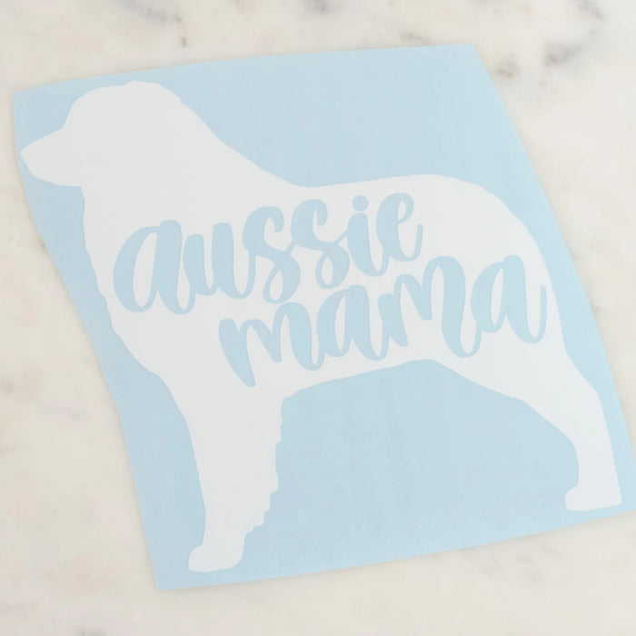 Aussie Mama Australian Shepherd Dog Mom Vinyl Decal