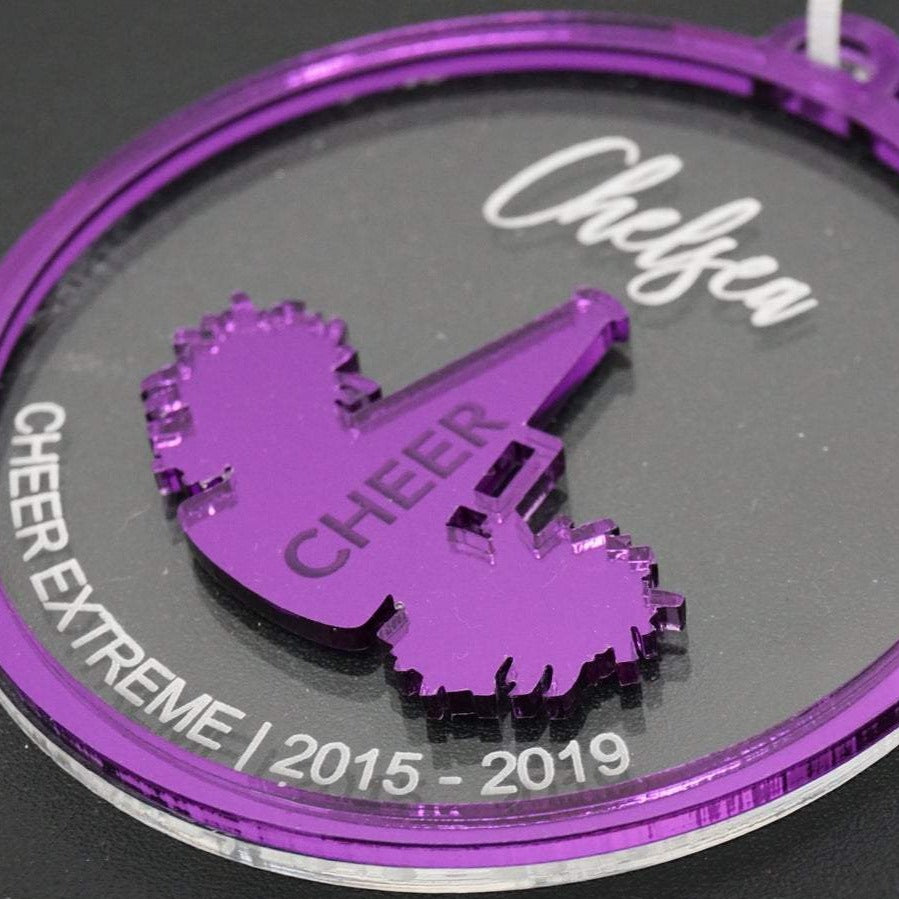 Cheerleader Personalized Engraved Christmas Ornament