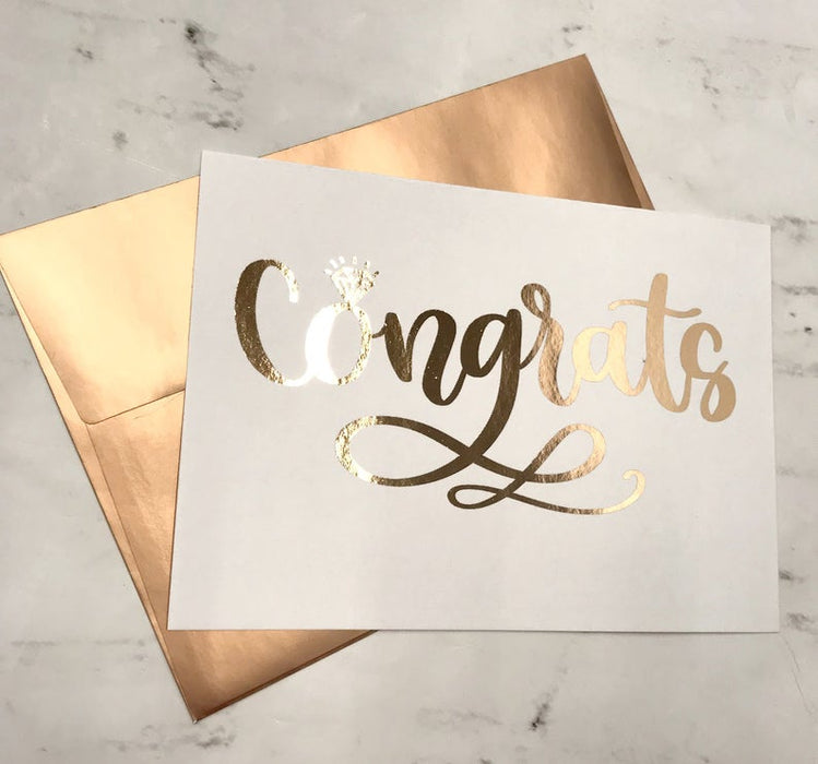 Signature Congrats Foiled Card and Envelope