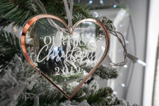 Our First Christmas Engraved Christmas Ornament