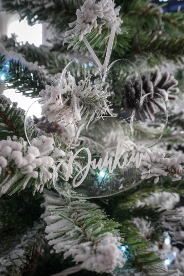 Personalized Dog Engraved Christmas Ornament