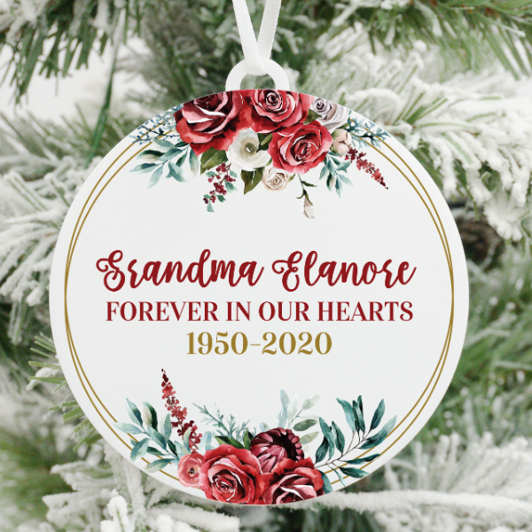 Grandma Forever In Our Hearts Christmas Ornament