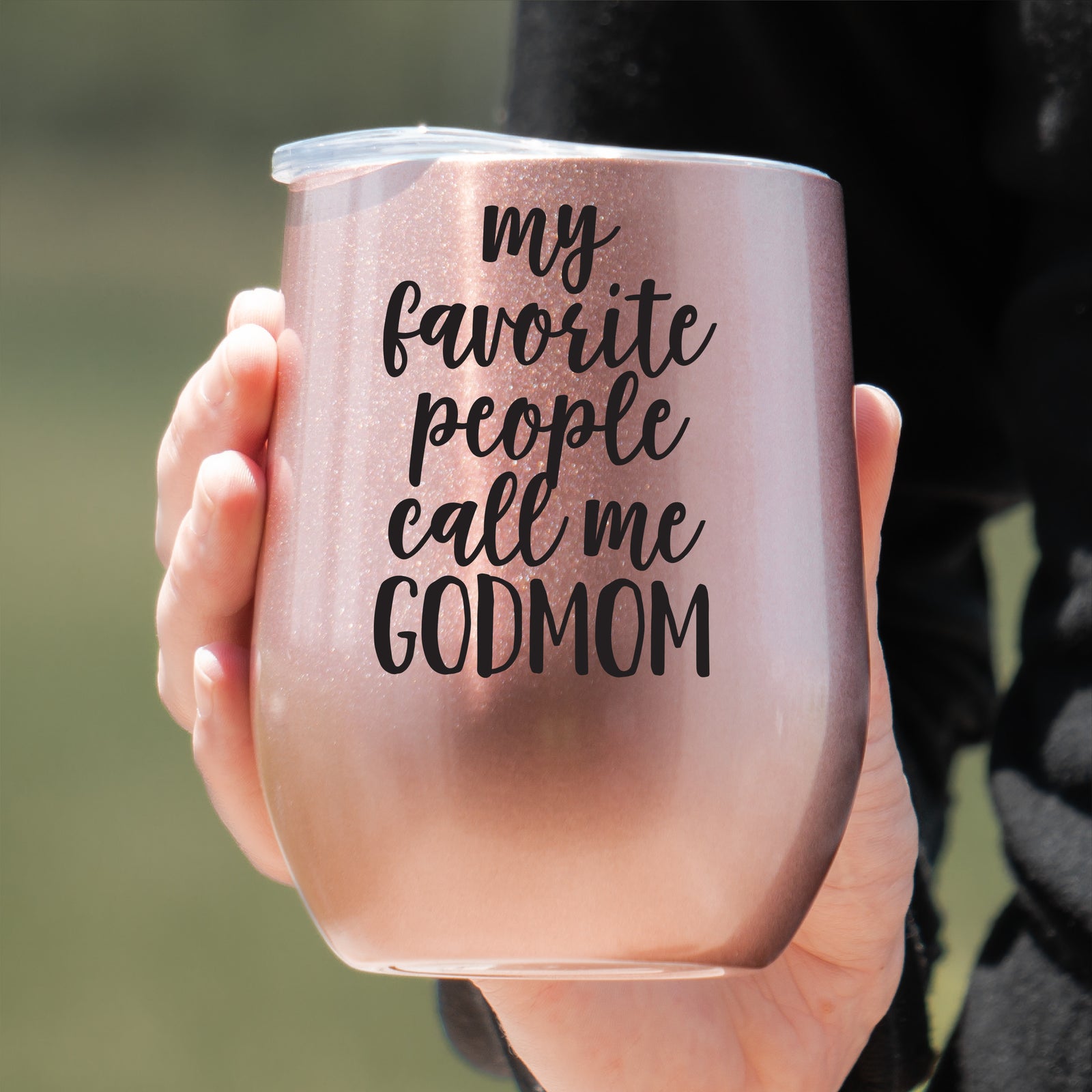 Favorite People Call Me Godmom Wine Tumbler