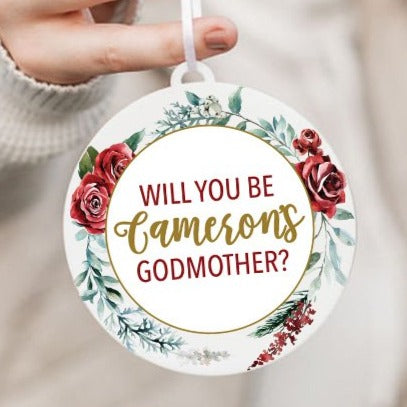 Godmother Proposal Personalized Christmas Ornament