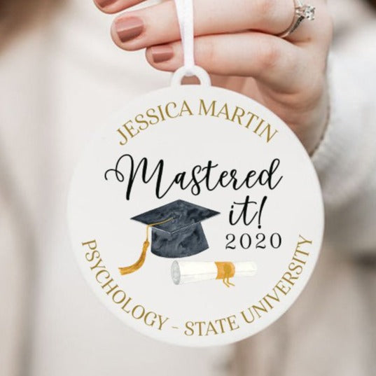 Mastered It Graduation Christmas Ornament