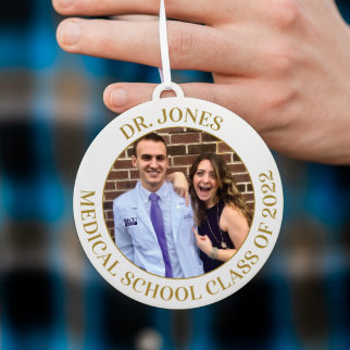 Personalized Medical Student Photo Christmas Ornament