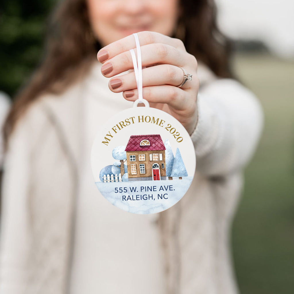 My First Home Personalized Christmas Ornament