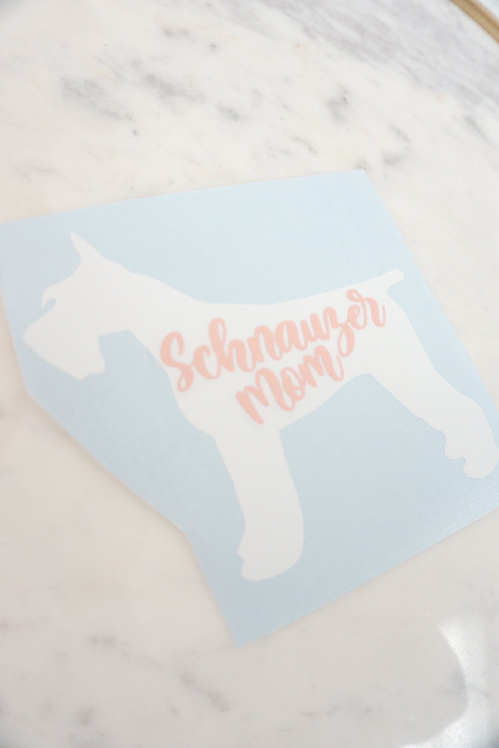 Schnauzer Mom Dog Mom Vinyl Decal