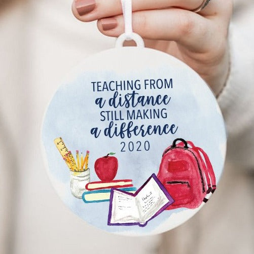 Teaching From a Distance Still Making a Difference Christmas Ornament